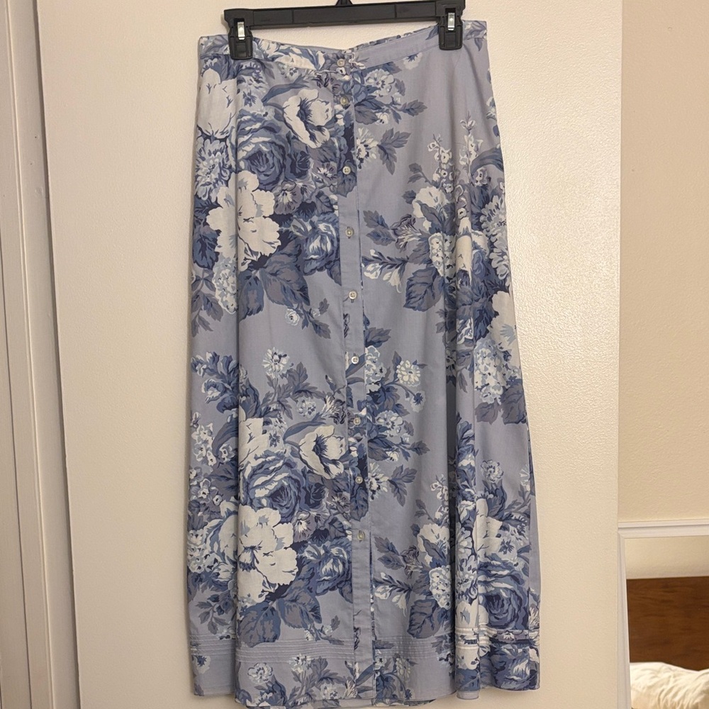 Blue Floral Skirt - Ralph Lauren